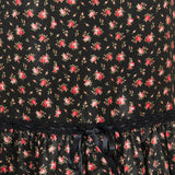 Floral ruffled midi skirt