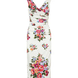 Dolce & Gabbana Off-the-shoulder floral-print midi dress