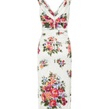 Dolce & Gabbana Off-the-shoulder floral-print midi dress