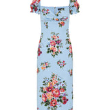 Dolce & Gabbana Floral silk-blend midi dress