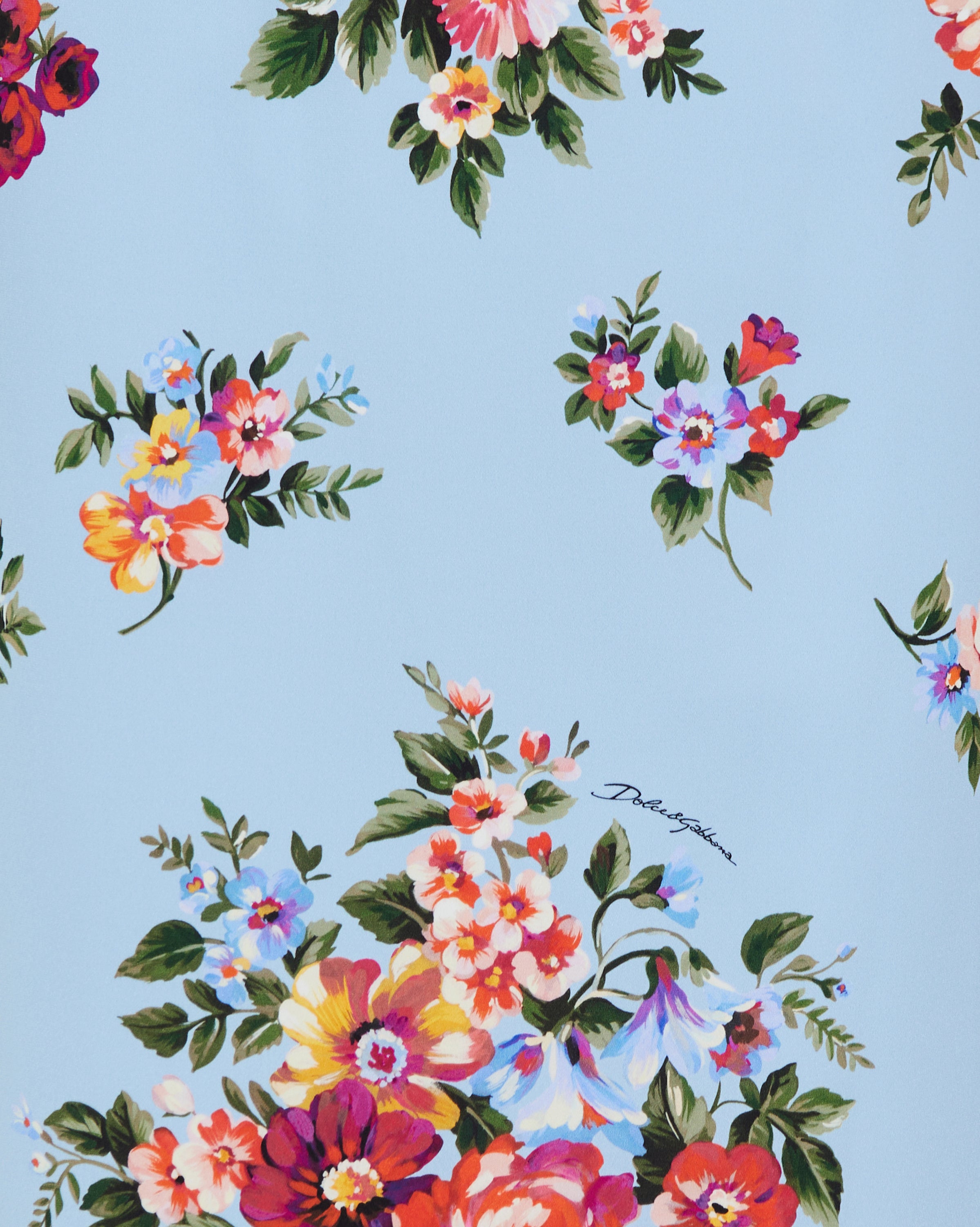 DOLCE & GABBANA Dolce & Gabbana Floral silk-blend midi dress
