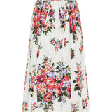 Floral cotton long skirt