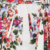 Floral cotton long skirt
