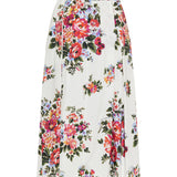 Floral cotton long skirt