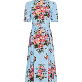 Dolce & Gabbana Floral belted cotton-poplin shirt dress
