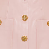 Balmain Short sleeveless leather dress
