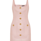 Balmain Short sleeveless leather dress