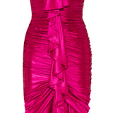 Balmain Draped bustier long dress