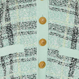 Loose glitter tweed cardigan