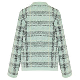 Loose glitter tweed cardigan