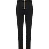 Stretch trousers with belt