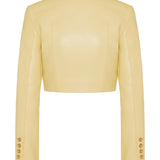 Balmain Cropped leather jacket