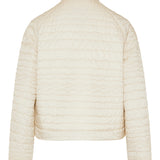 Aubrieta geometric-quilted short down jacket