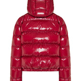 Hooded short down jacket