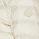 Fleurs bouclé‑trimmed short down jacket