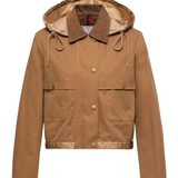 Aconitum hooded cotton and linen-blend shirt jacket