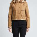 Aconitum hooded cotton and linen-blend shirt jacket