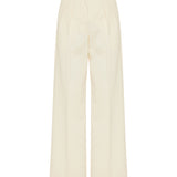 Gabardine wide-leg tailored trousers