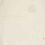 Gabardine wide-leg tailored trousers