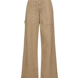 Cotton wide-leg trousers