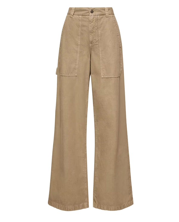 Cotton wide-leg trousers