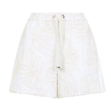 Moncler Embroidered cotton shorts