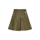 Floral quilted padded mini skirt