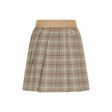 Checked pleated mini skirt