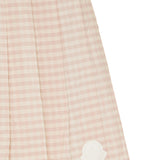 Vichy cotton-blend pleated mini skirt