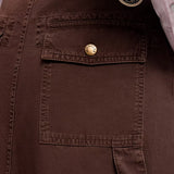 Moncler Belted cotton knee-length skirt