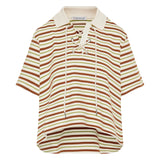 Striped cotton polo shirt