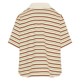 Striped cotton polo shirt