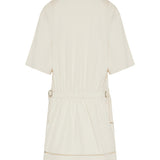 Cotton-blend mini t-shirt dress