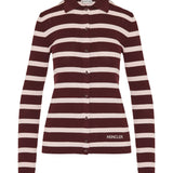 Moncler Striped ribbed cotton polo shirt