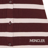 Moncler Striped ribbed cotton polo shirt