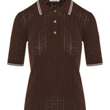 Moncler Rhombus and logo-pattern cotton polo shirt