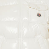 Padded zip-up wool cardigan