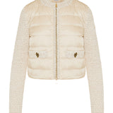 Padded zip-up cardigan