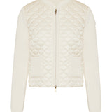 Moncler Geometric-quilted padded zip-up cardigan
