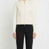 Moncler Geometric-quilted padded zip-up cardigan