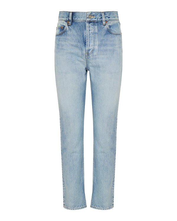 Saint Laurent 90s high rise cropped slim jeans