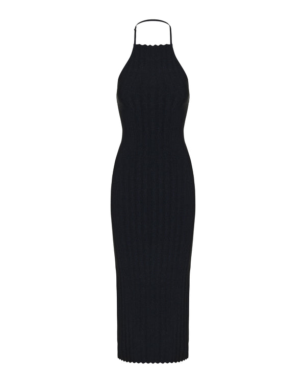 Tablier midi knit dress