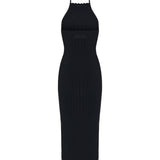 Tablier midi knit dress