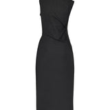 Jacquemus Drap asymmetric midi dress