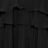 Tiered silk-blend midi dress