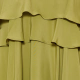 Tiered silk-blend midi dress