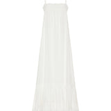 Saint Laurent Embroidered cotton poplin dress