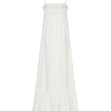 Saint Laurent Embroidered cotton poplin dress