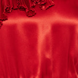 Ruffled silk-satin dress