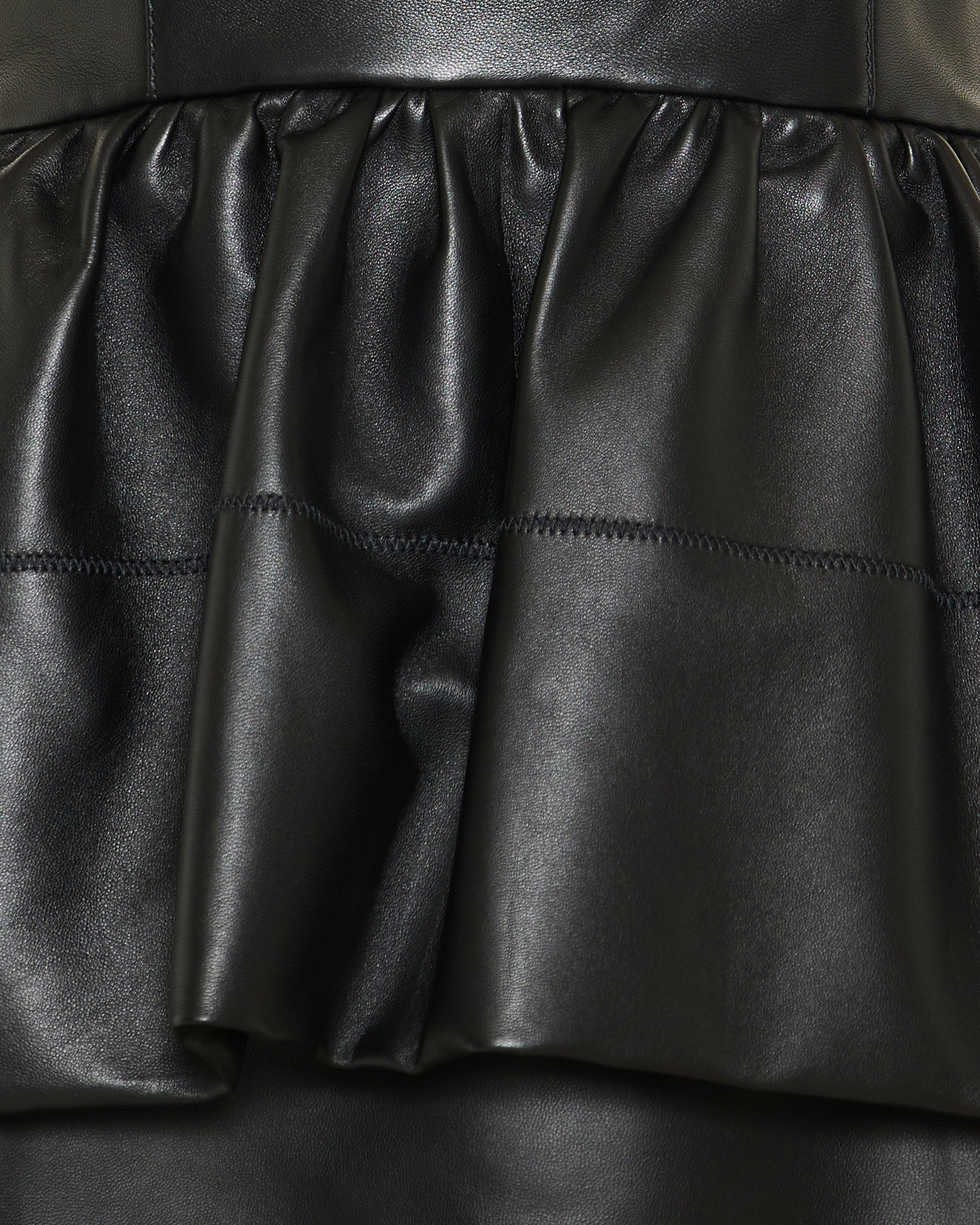 Fendi Strapless leather peplum midi dress Luisa World Fendi Strapless leather peplum midi dress Luisa World